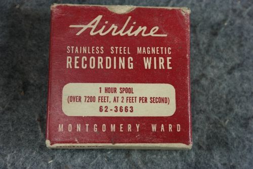 Airline Brand Wire Recorder Wire Spool (NOS)